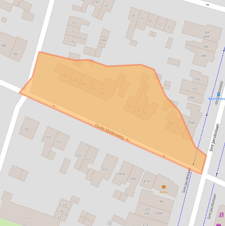 Kaart van postcodegebied 6533WR.