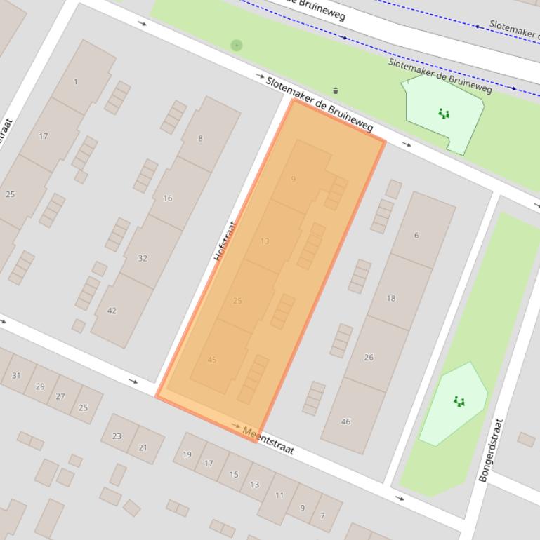 Kaart van postcodegebied 6533XB.