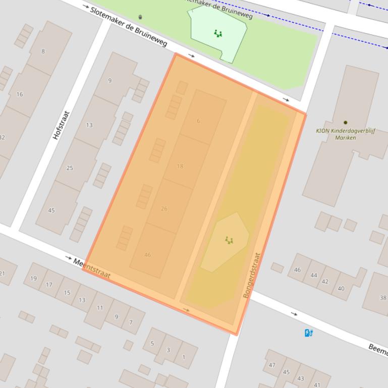 Kaart van postcodegebied 6533XE.