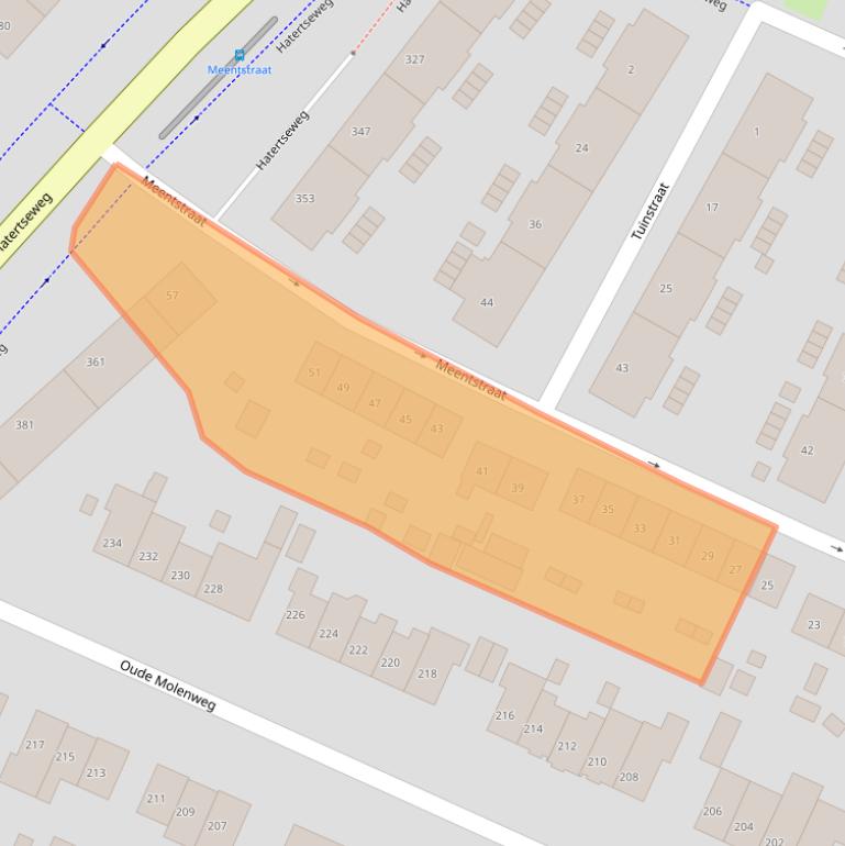 Kaart van postcodegebied 6533XH.