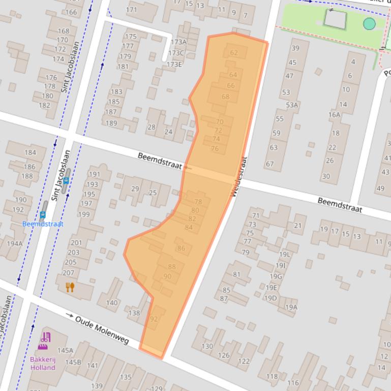 Kaart van postcodegebied 6533XL.