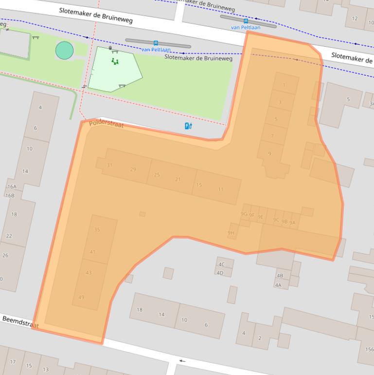 Kaart van postcodegebied 6533XM.
