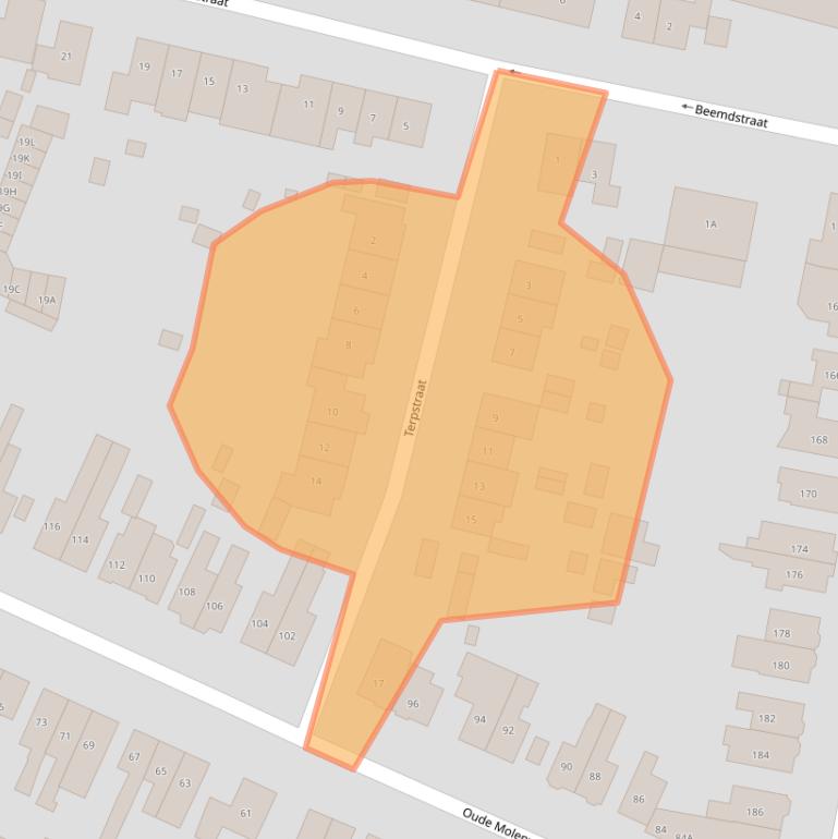 Kaart van postcodegebied 6533XP.