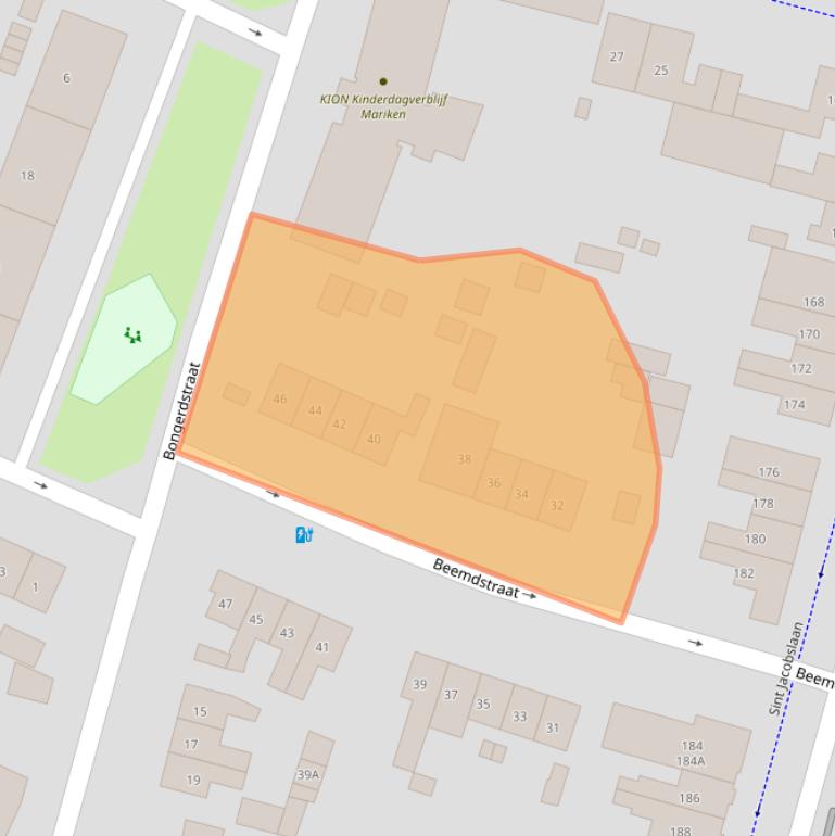 Kaart van postcodegebied 6533XV.