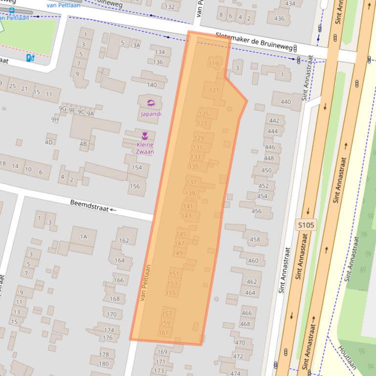 Kaart van postcodegebied 6533ZC.