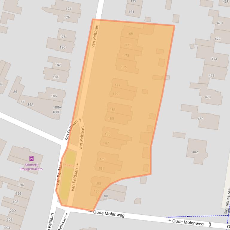 Kaart van postcodegebied 6533ZD.