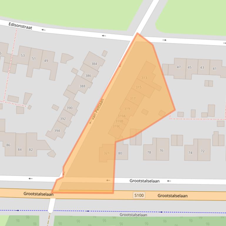 Kaart van postcodegebied 6533ZL.