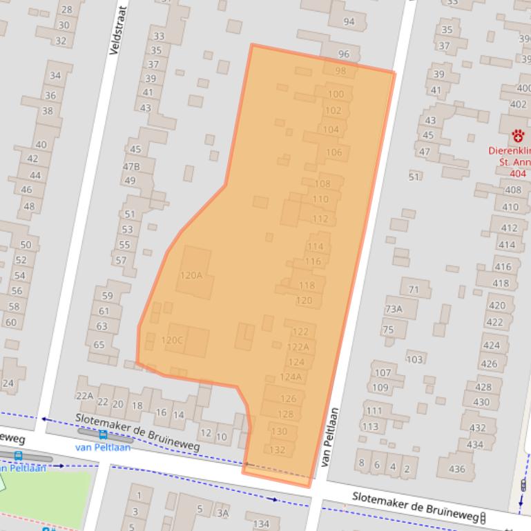 Kaart van postcodegebied 6533ZP.