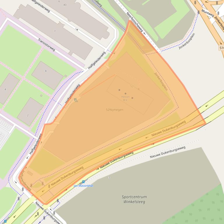 Kaart van postcodegebied 6534AB.