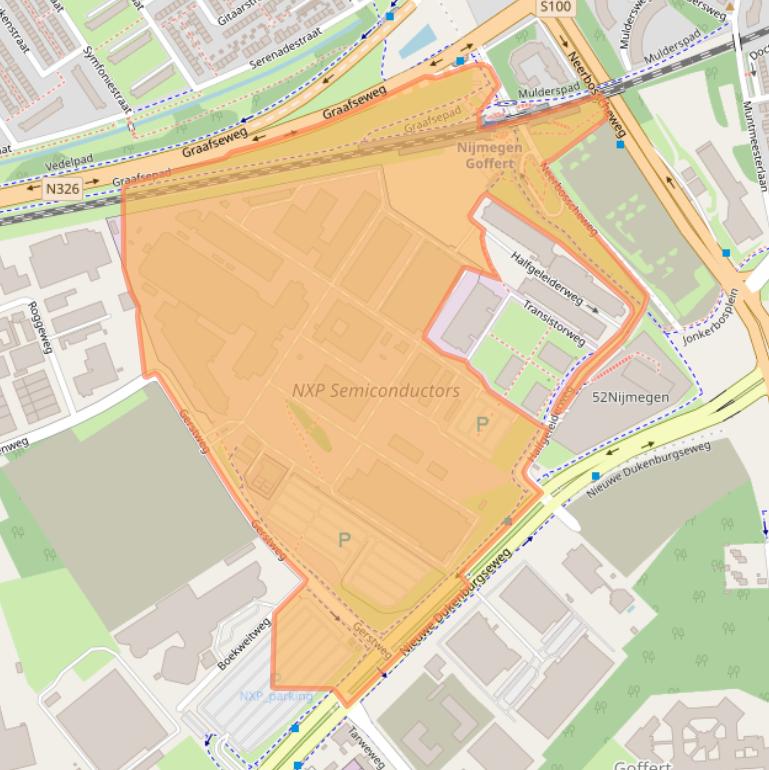 Kaart van postcodegebied 6534AE.