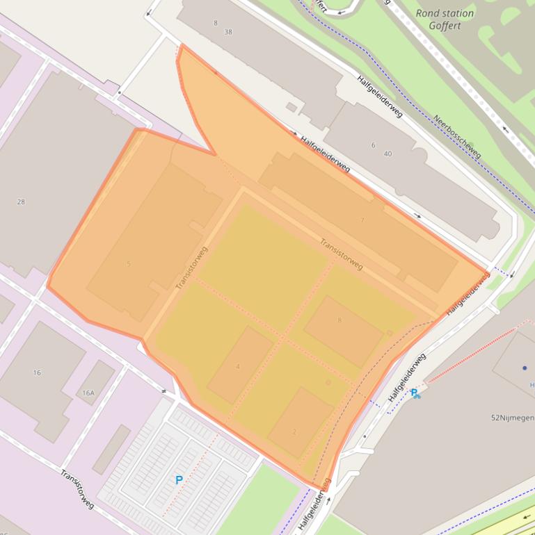 Kaart van postcodegebied 6534AT.