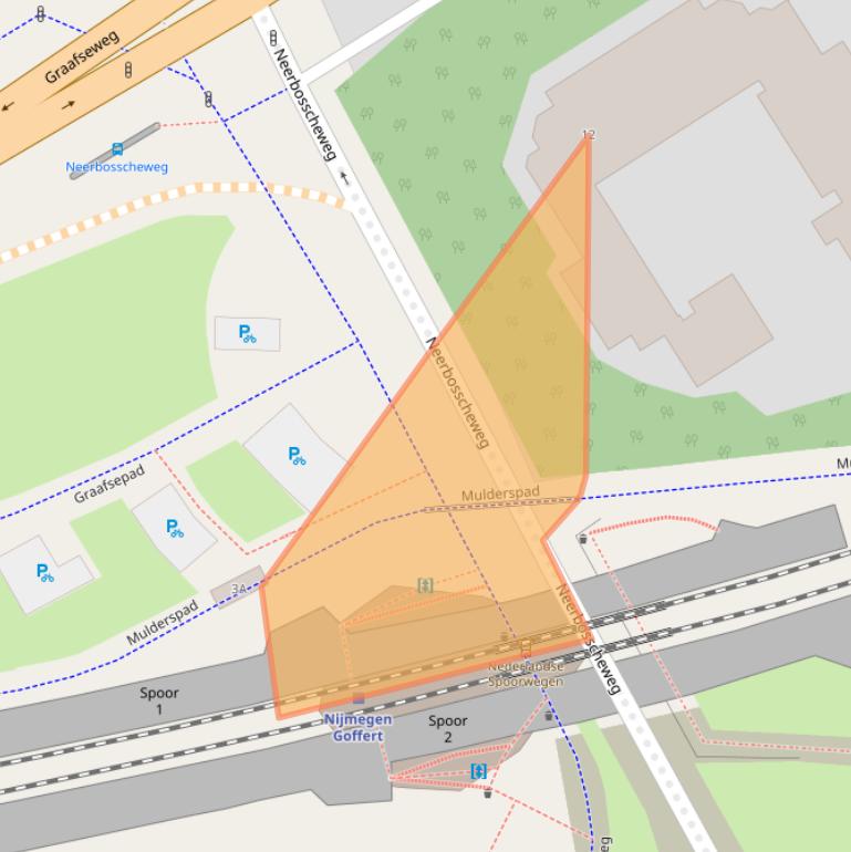 Kaart van postcodegebied 6534BD.