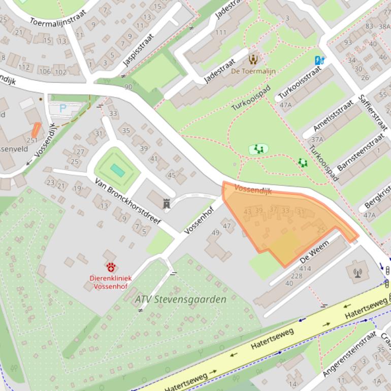 Kaart van postcodegebied 6534TB.