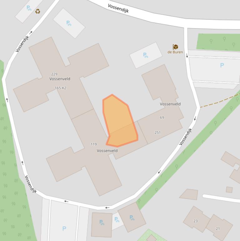 Kaart van postcodegebied 6534TE.