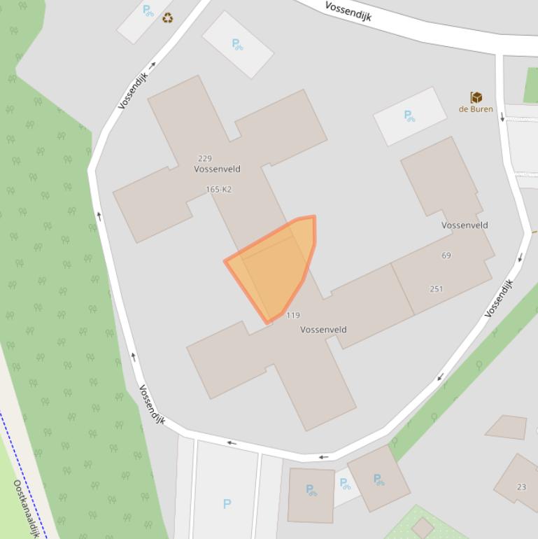 Kaart van postcodegebied 6534TN.