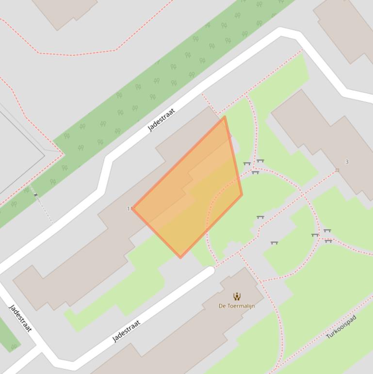 Kaart van postcodegebied 6534VS.