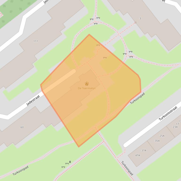 Kaart van postcodegebied 6534VZ.