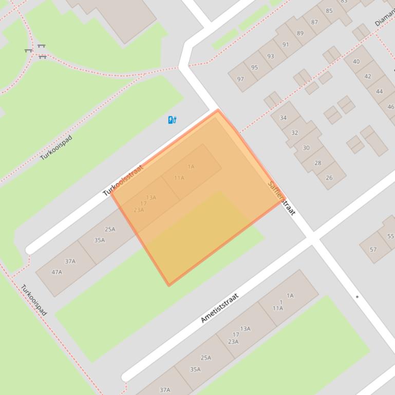 Kaart van postcodegebied 6534WC.