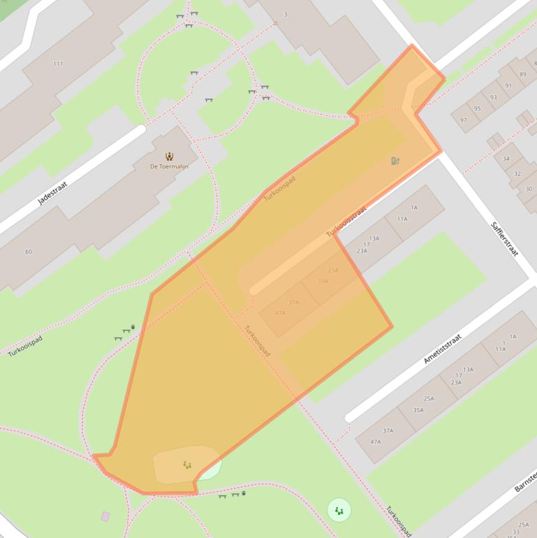 Kaart van postcodegebied 6534WD.