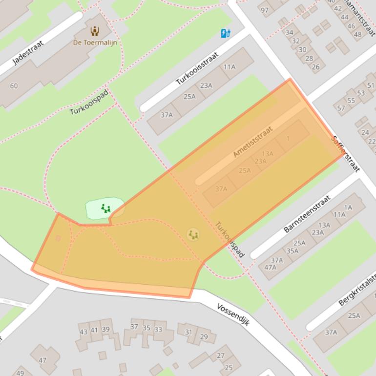 Kaart van postcodegebied 6534WE.