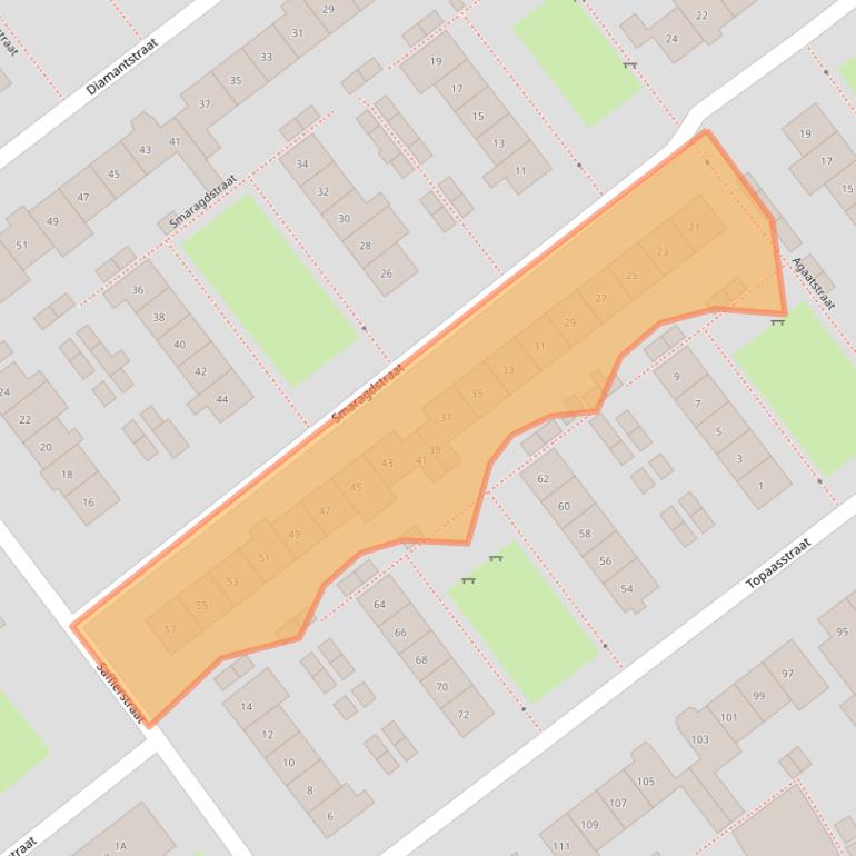 Kaart van postcodegebied 6534WN.