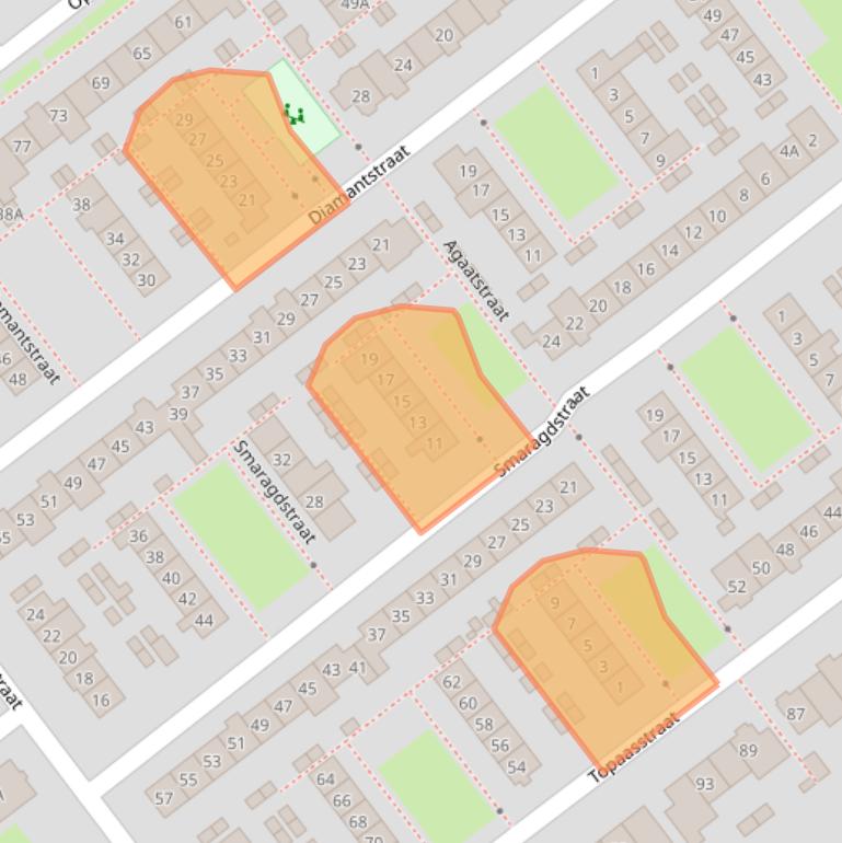 Kaart van postcodegebied 6534WS.