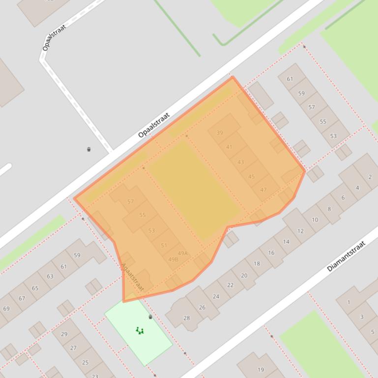 Kaart van postcodegebied 6534XM.