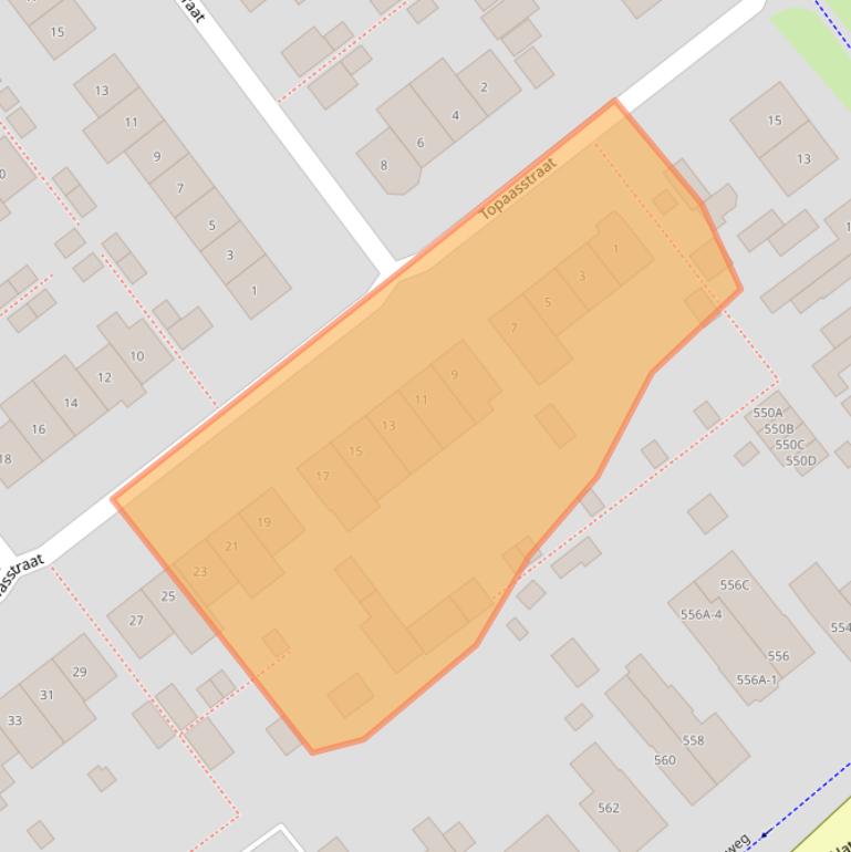 Kaart van postcodegebied 6534ZH.