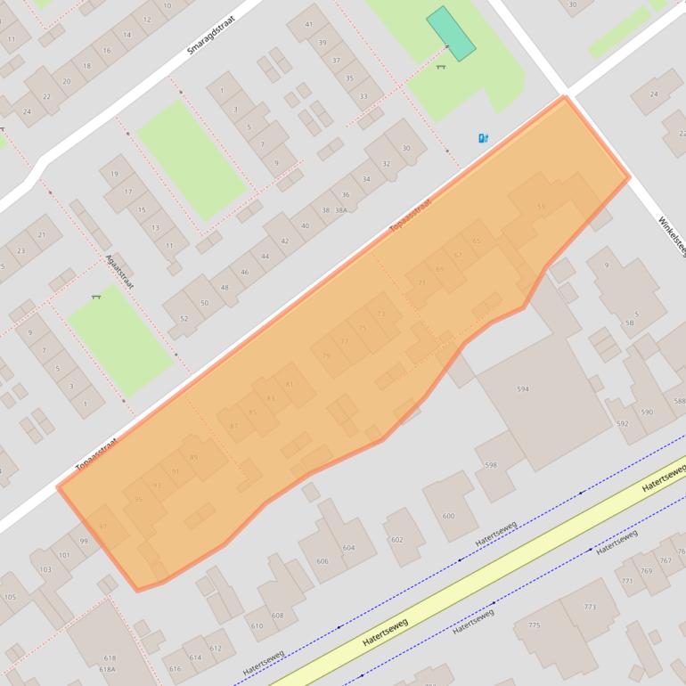 Kaart van postcodegebied 6534ZK.