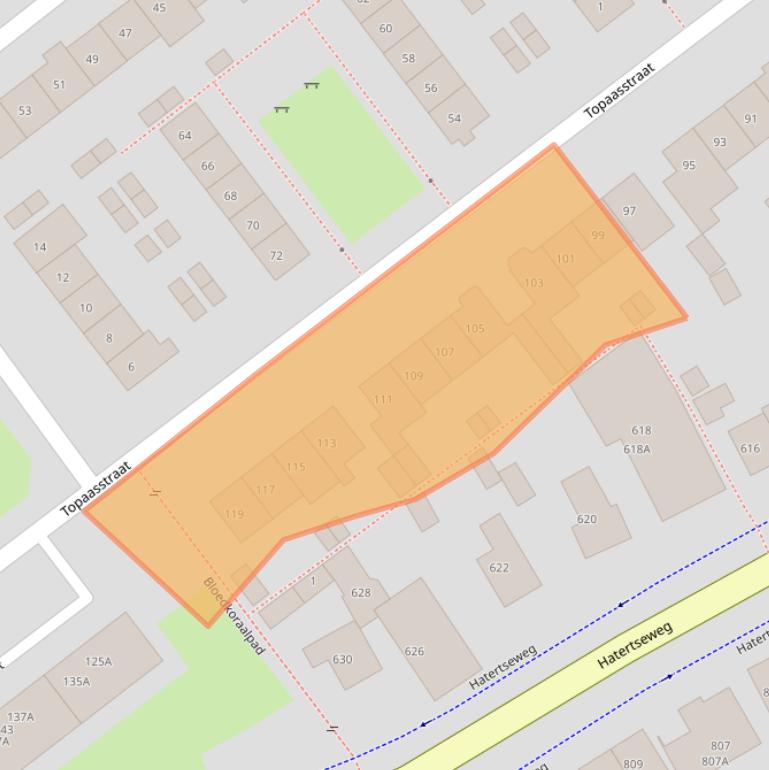 Kaart van postcodegebied 6534ZL.