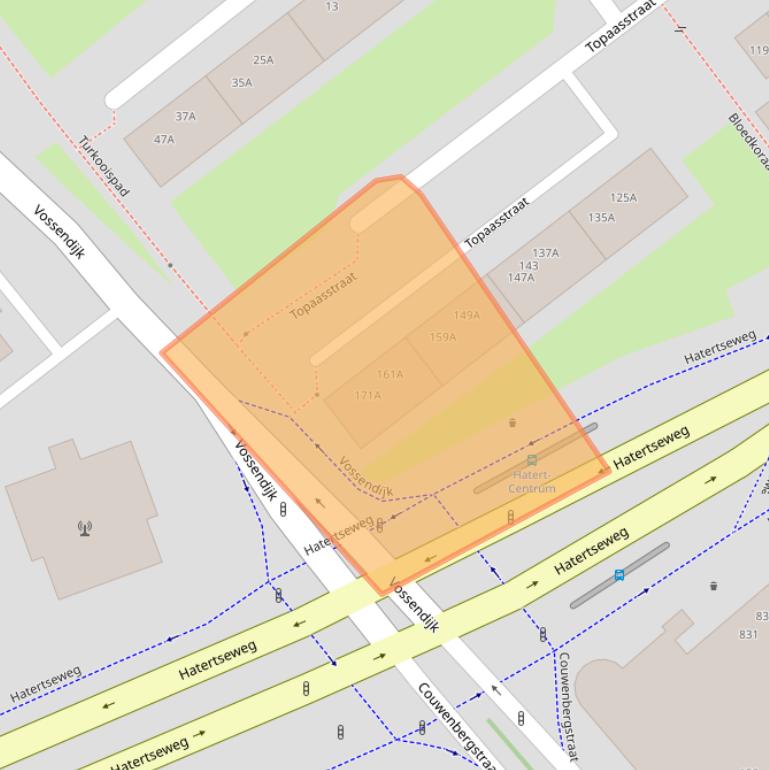 Kaart van postcodegebied 6534ZN.