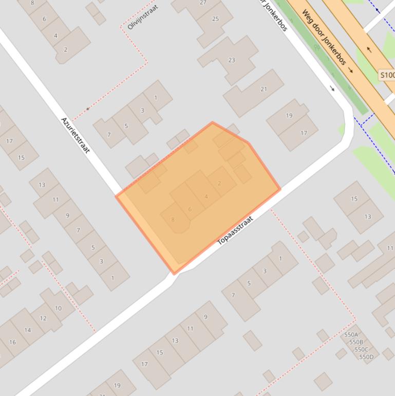 Kaart van postcodegebied 6534ZP.