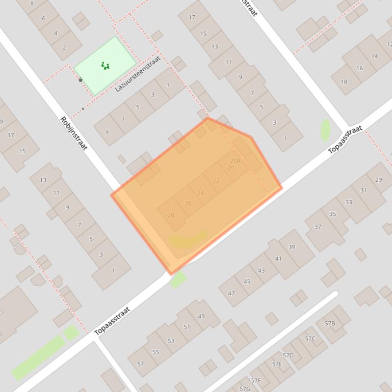 Kaart van postcodegebied 6534ZS.