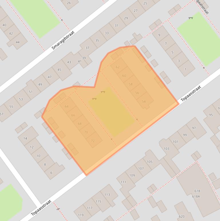 Kaart van postcodegebied 6534ZV.