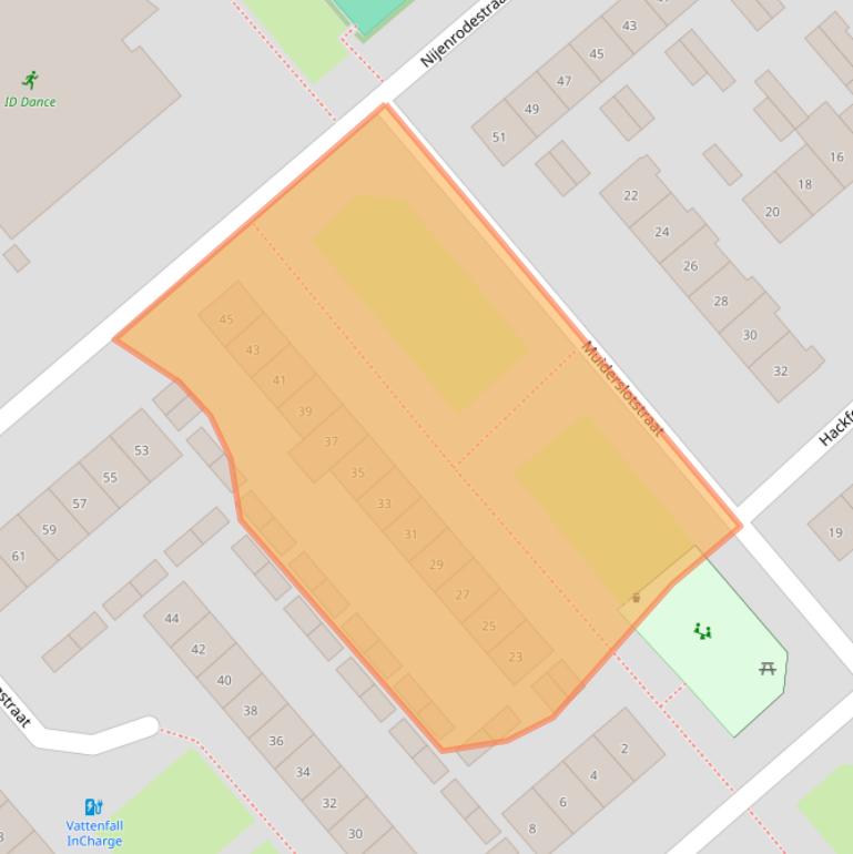 Kaart van postcodegebied 6535KE.