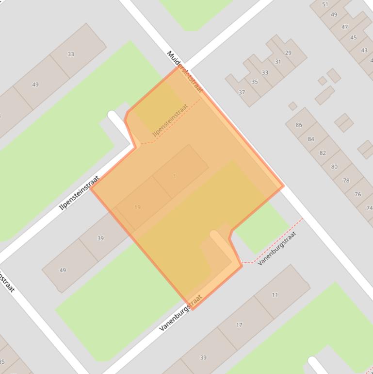 Kaart van postcodegebied 6535KK.