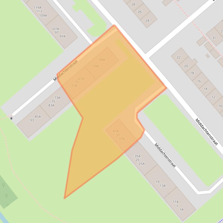 Kaart van postcodegebied 6535LE.