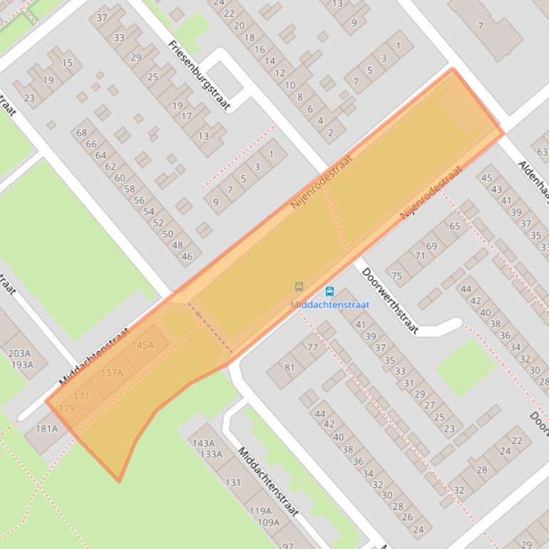 Kaart van postcodegebied 6535LJ.