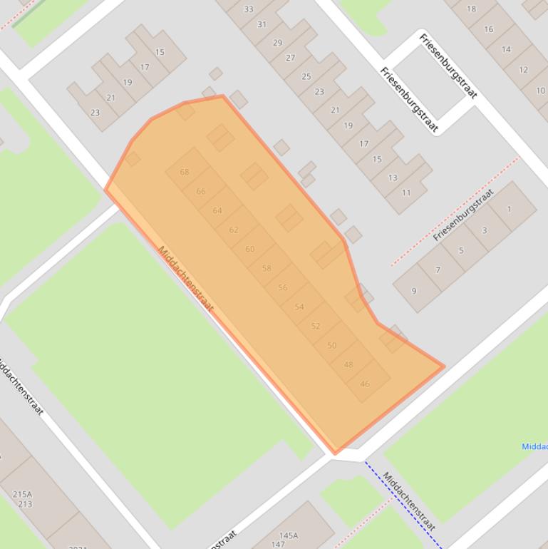 Kaart van postcodegebied 6535LV.