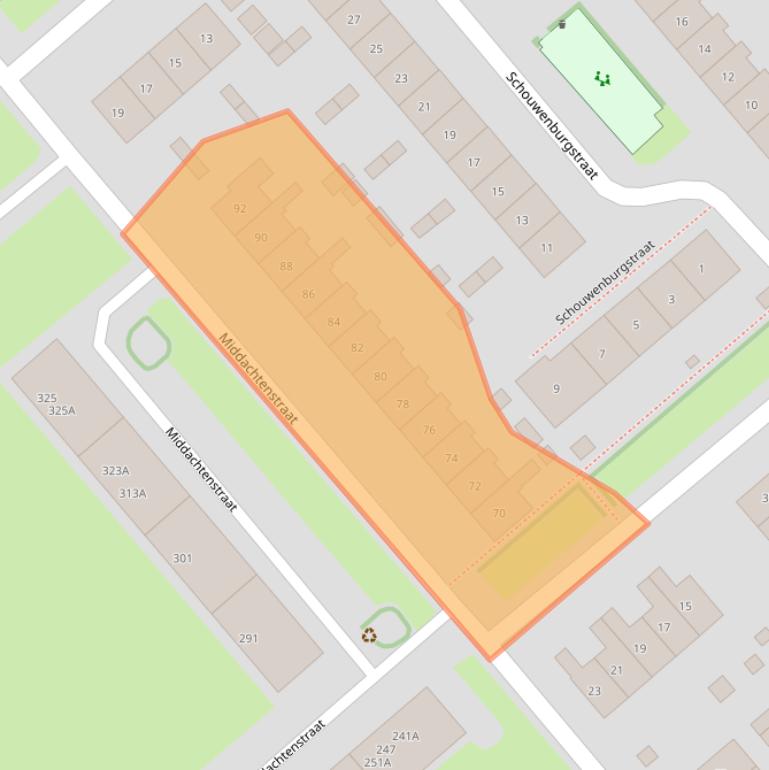 Kaart van postcodegebied 6535LW.