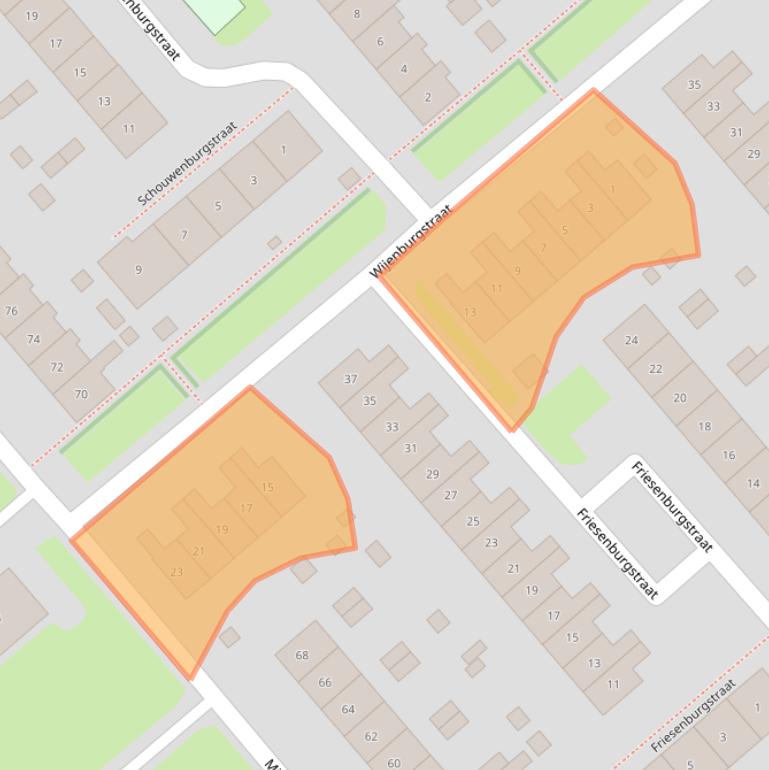 Kaart van postcodegebied 6535MJ.