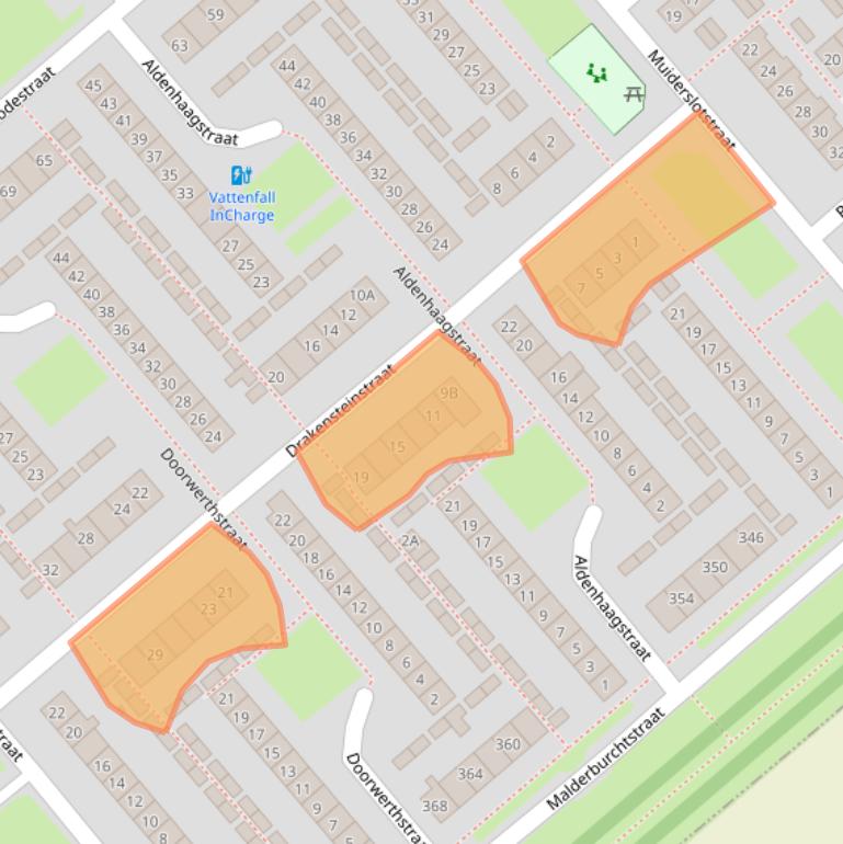 Kaart van postcodegebied 6535MR.