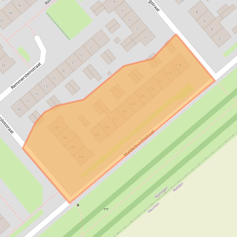 Kaart van postcodegebied 6535NK.