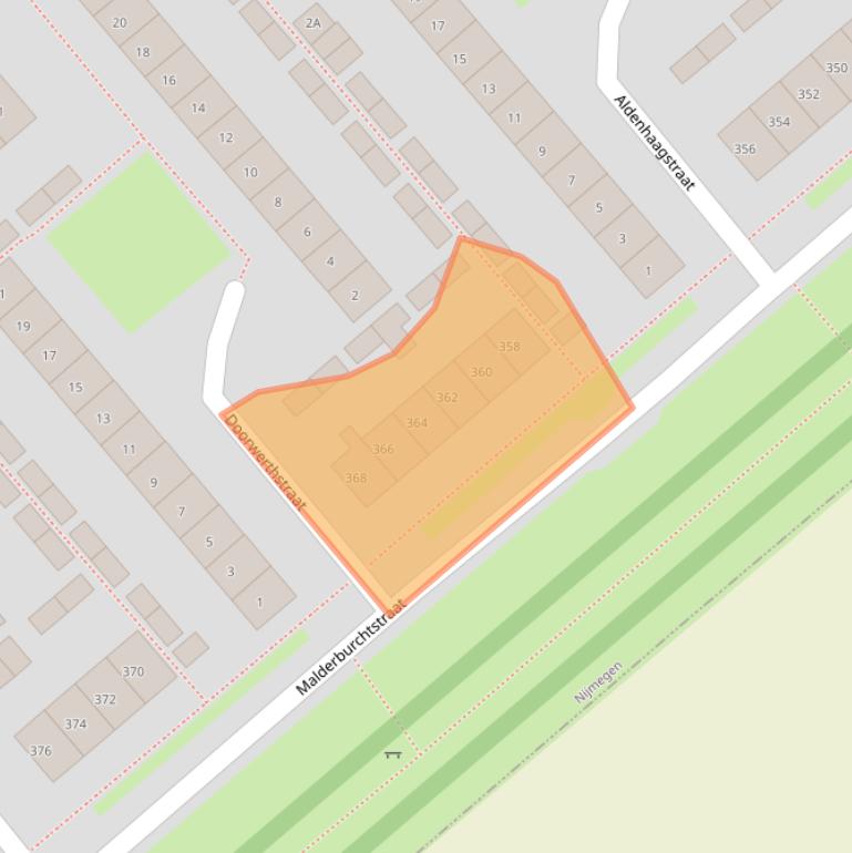 Kaart van postcodegebied 6535NM.