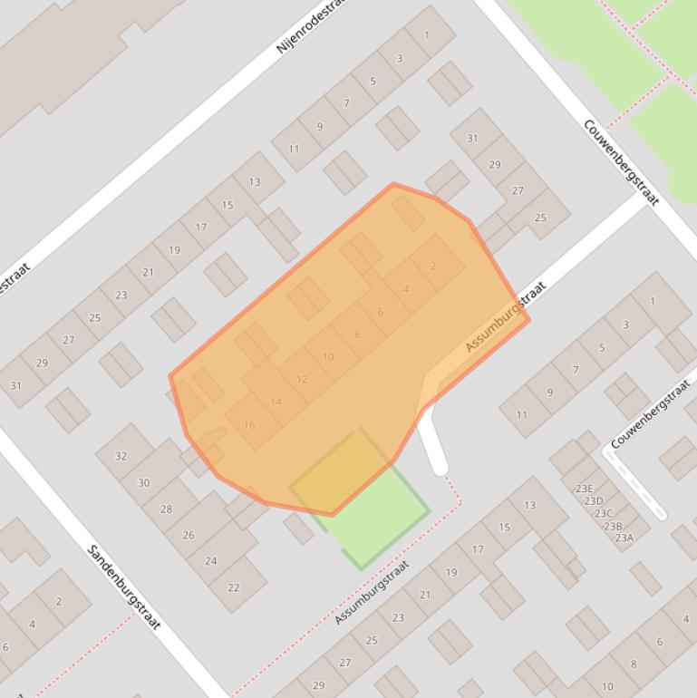 Kaart van postcodegebied 6535PL.