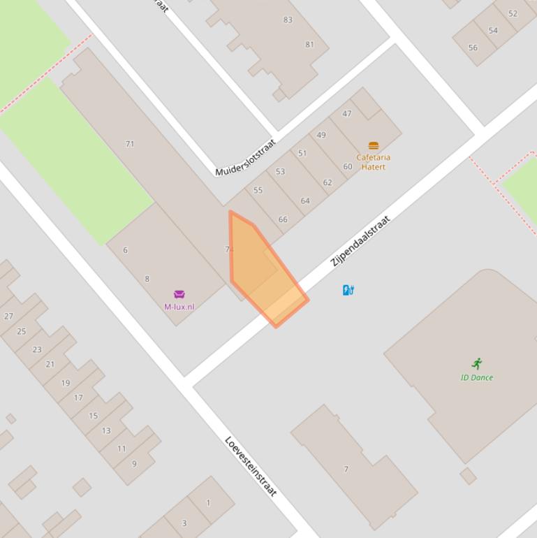 Kaart van postcodegebied 6535PX.