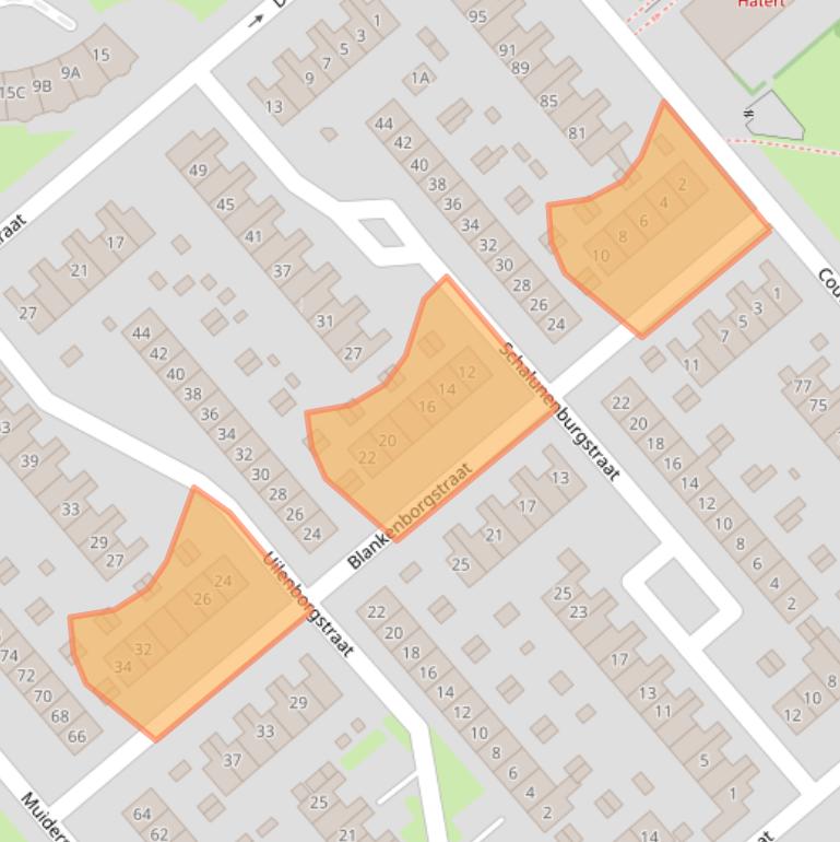 Kaart van postcodegebied 6535RE.