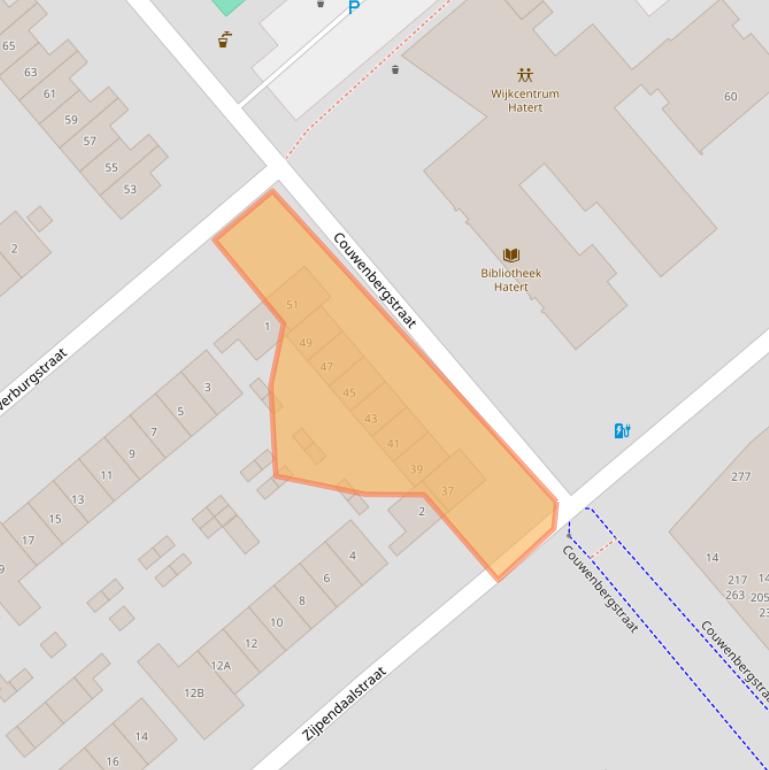 Kaart van postcodegebied 6535RT.