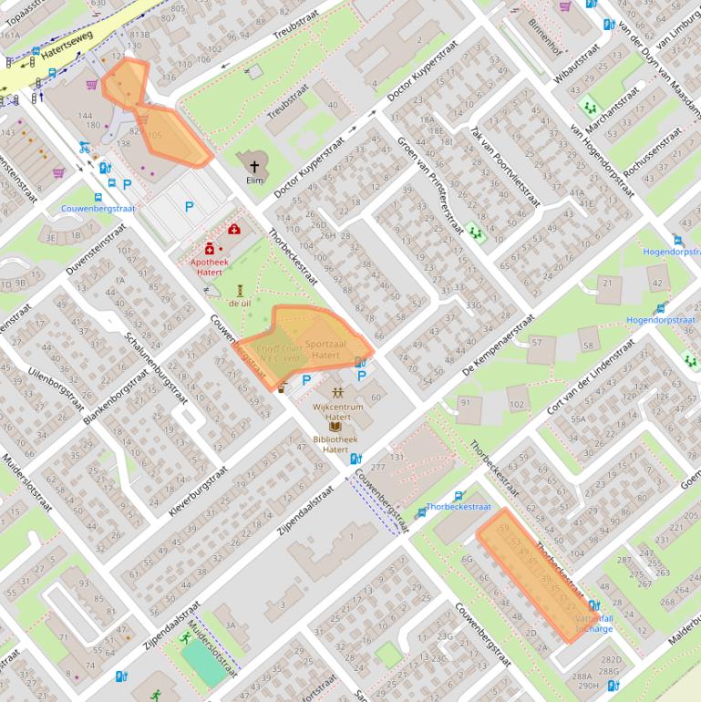 Kaart van postcodegebied 6535SH.