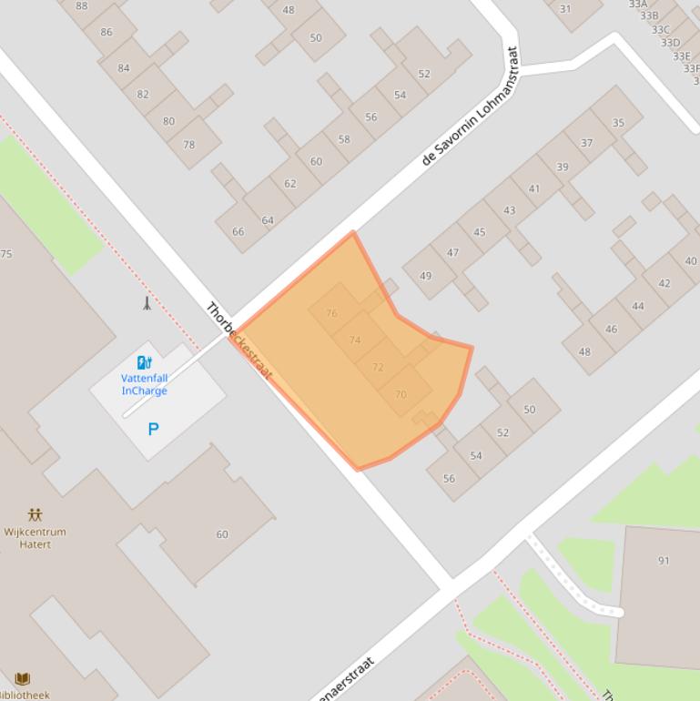 Kaart van postcodegebied 6535SL.